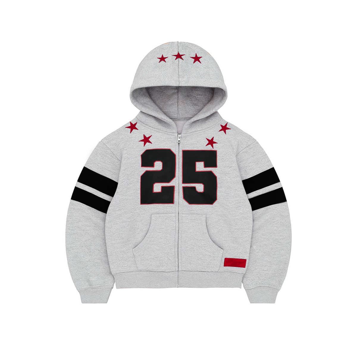 Grey Star Zip Hoodie