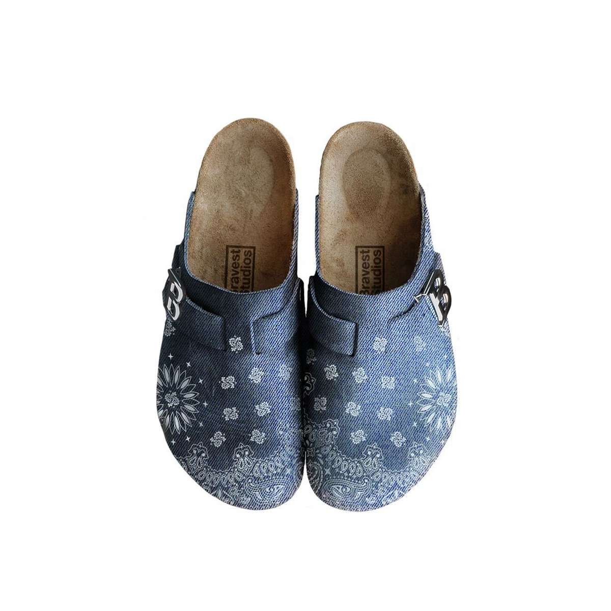 Denim Paisley Clog
