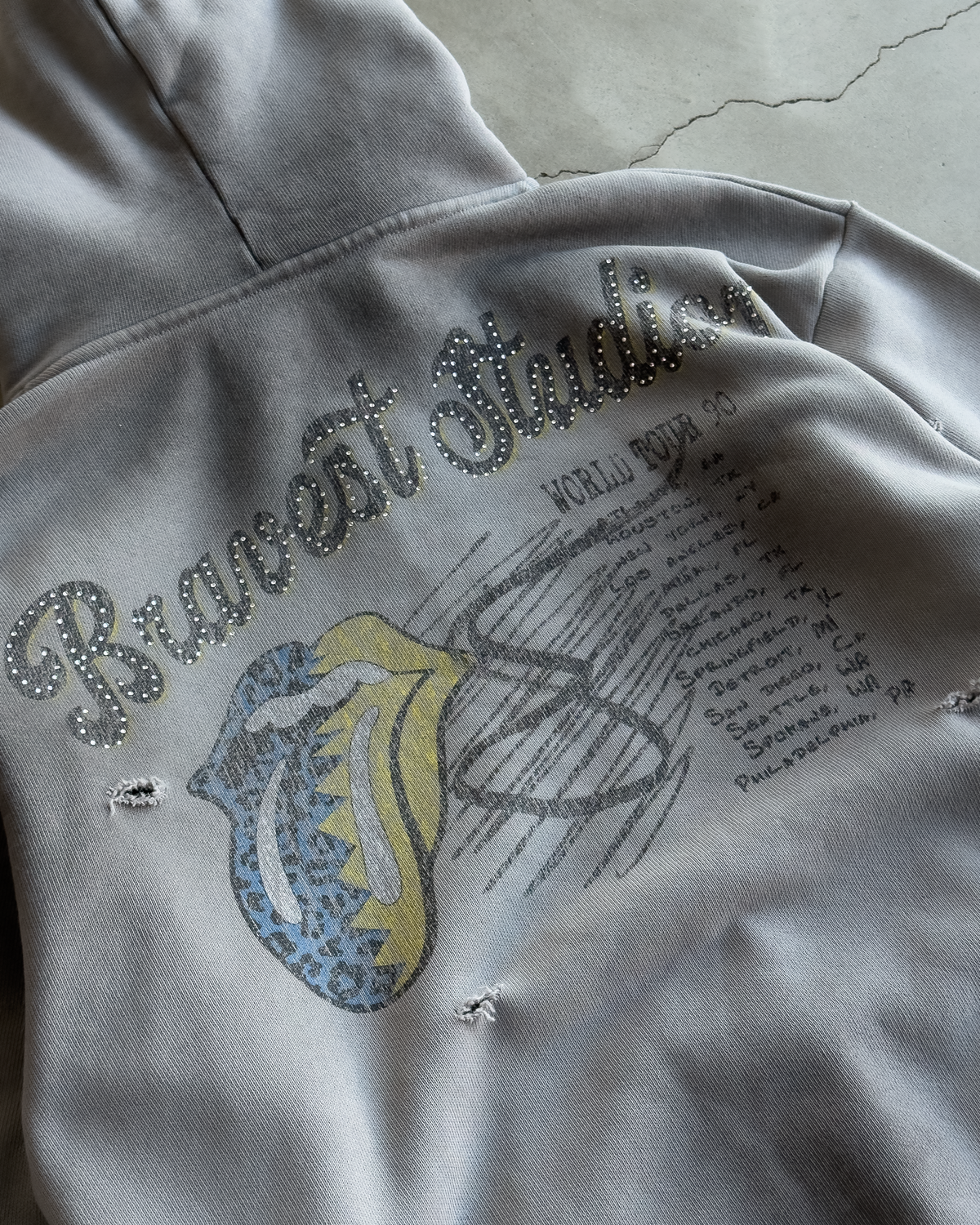 Grey Tour Zip Hoodie