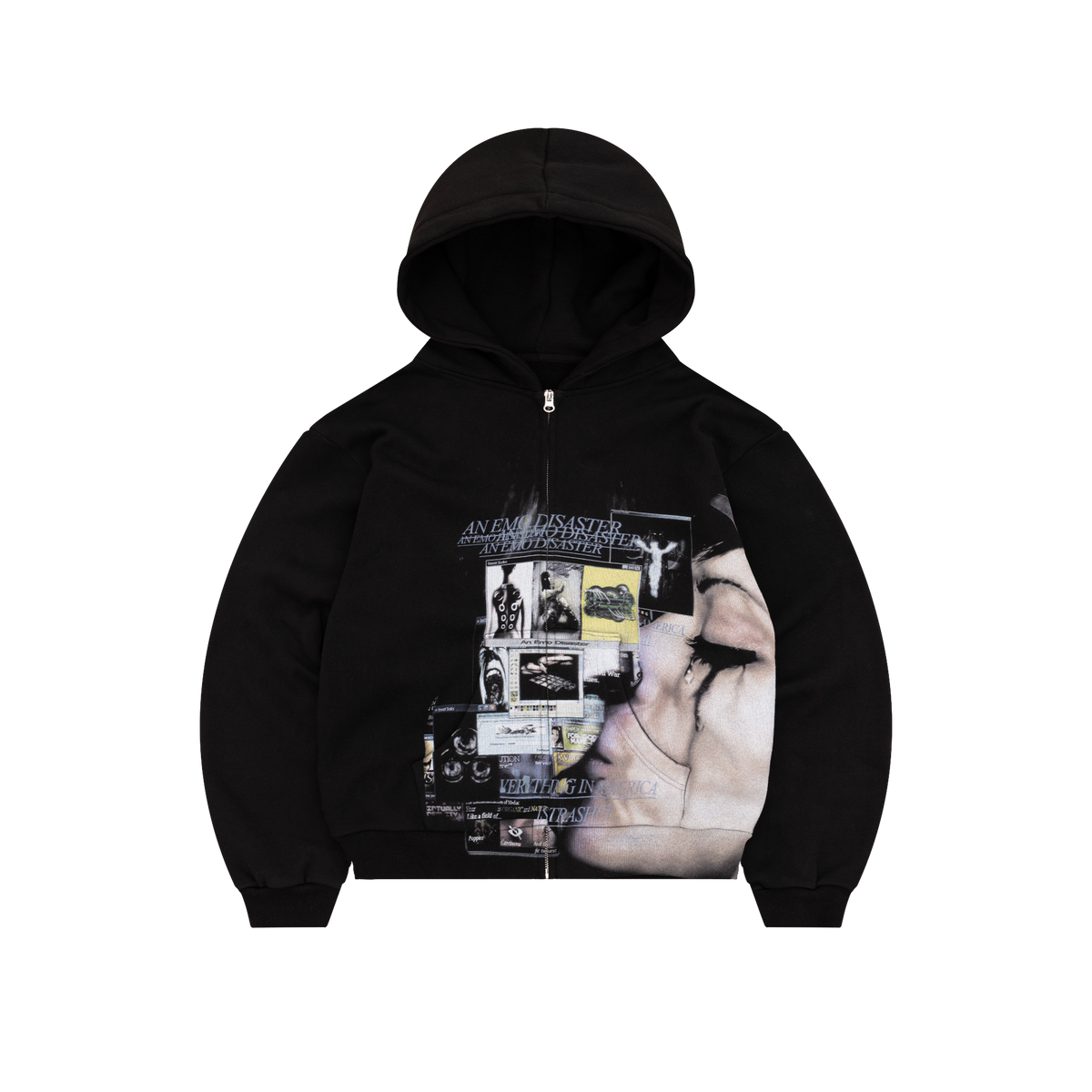 Internet Zip Up Hoodie Black