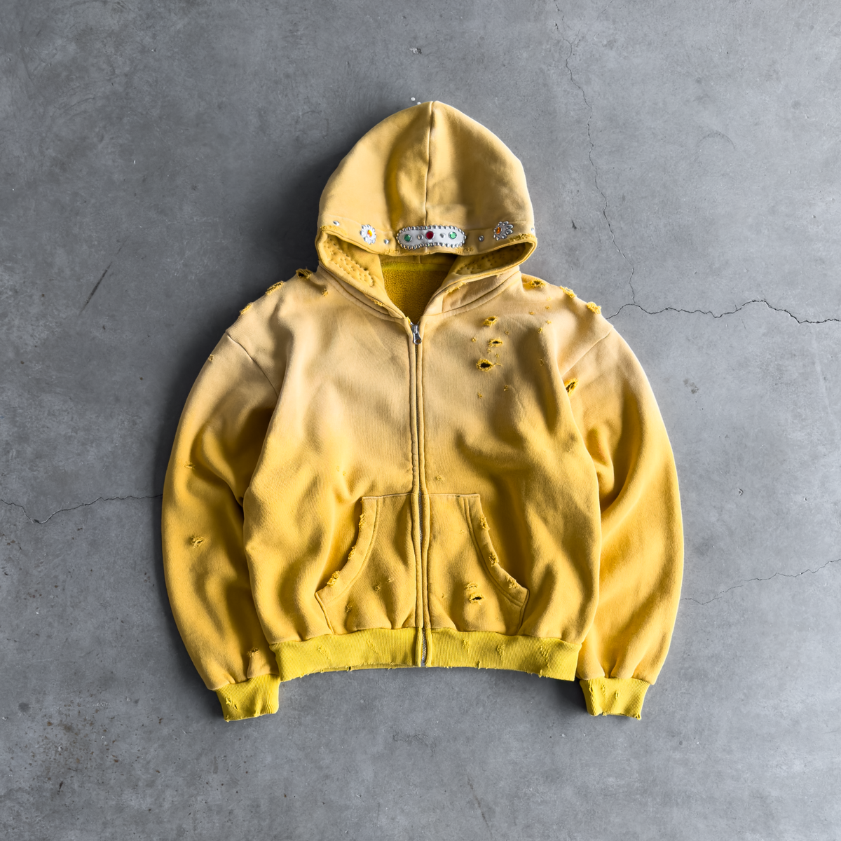 Yellow Sapphire Zip Hoodie