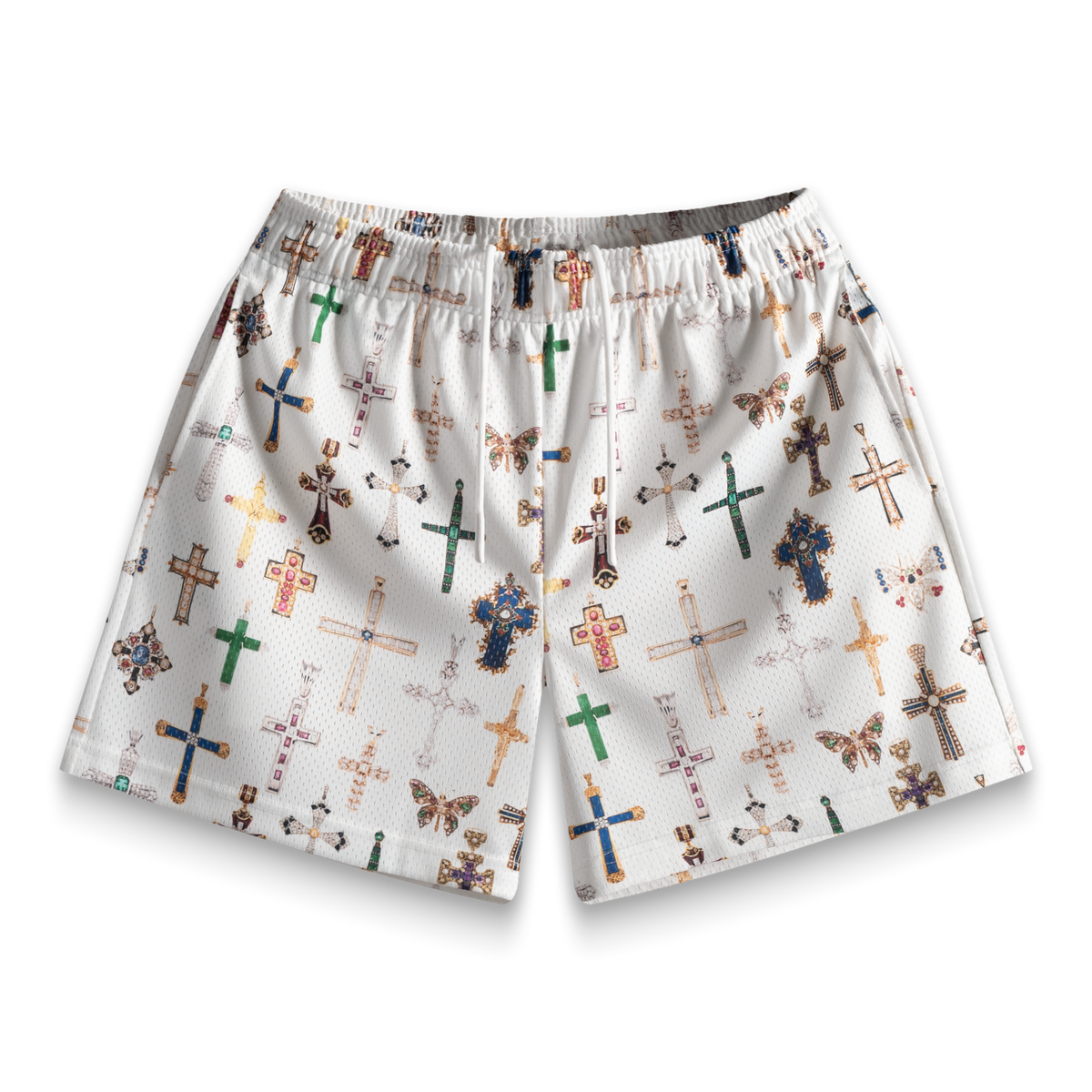 White Cross Shorts