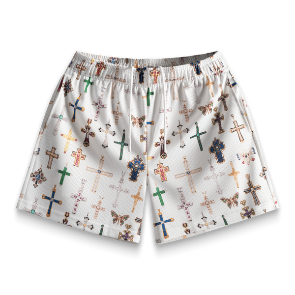 Bravest studios green deals print on white shorts Size S